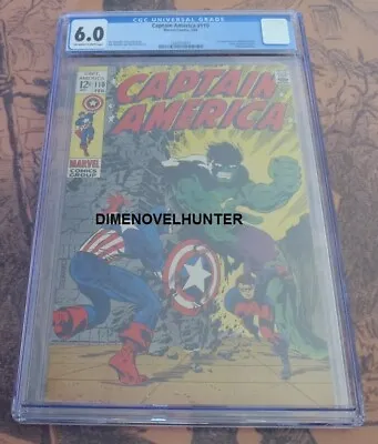 Buy Captain America #110 Cgc 6.0 1st Apperance Madam Hydra Hulk Jim Steranko Cover • 138.36£