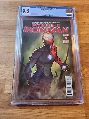 Buy Invincible Iron Man 3 CGC 9.2 1st Print Riri Williams Ironheart 2017 Near Mint • 36£