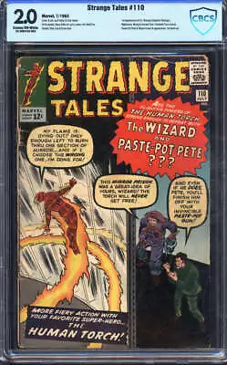 Buy Strange Tales #110 Cbcs 2.0 Cr/ow Pages // 1st Appearance Of Doctor Strange 1963 • 1,108.39£
