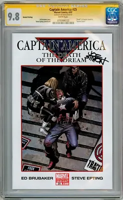Buy Captain America #25 2nd Print Cgc 9.8 Signature Series Signed Joe Simon Movie 3 • 299.95£