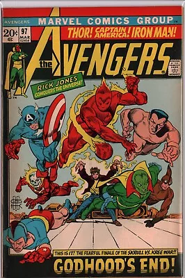 Buy AVENGERS #97 Kree Skrull Gil Kane (1972) Marvel VF- (7.5) • 40.21£