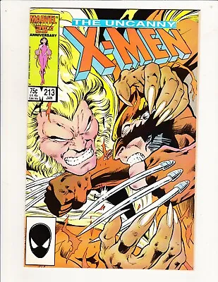 Buy Uncanny X-men #213 Marvel 1987 Wolverine V Sabretooth Mutant Massacre Alan Davis • 17.39£