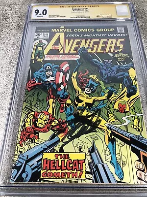 Buy Avengers 144 CGC 9.0 SS Stan Lee 1st Hellcat 2/1976 • 1,367.27£