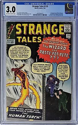 Buy Strange Tales #110 CGC 3.0 Marvel Comics 1963 1st Appearance Of Doctor Strange • 1,441.71£