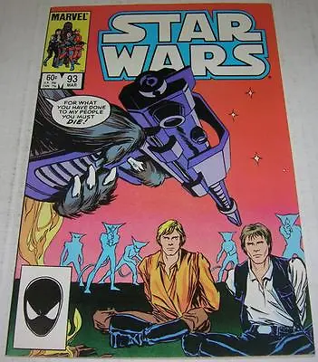 Buy STAR WARS #93 (Marvel Comics 1985) 1st App MINKA, DURNE, SAMI & NIRU (VF-) • 9.63£