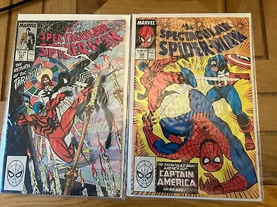 Buy Spectacular Spider-man #137-138 1988 New Cap'n America Appearance • 6£
