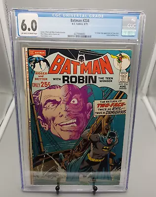 Buy Batman #234 DC 1971 CGC 6.0 1st Silver Age Two-Face, Classic Neal Adams Cover • 279.83£