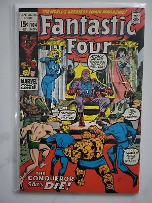 Buy Fantastic Four #104 Marvel Comic Book Silver Age Thing Dr Doom Hulk - See Pics  • 34.34£
