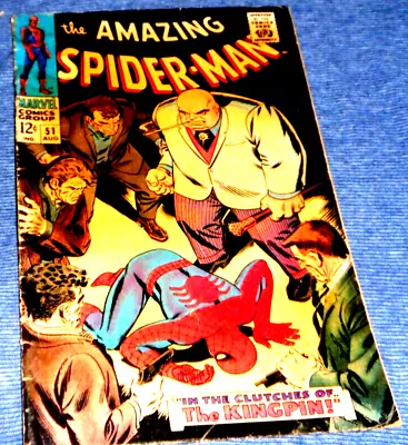 Buy THE AMAZING SPIDER-MAN 51 AUG - KEY ISSUE - 1sT KINGPIN COVER - SEE PHOTOS • 110£