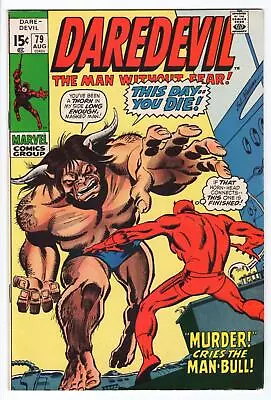 Buy Daredevil #79 (1964) 1st Man-Bull Gene Colan 1971 Raw Unrestored Bronze Age • 26.38£