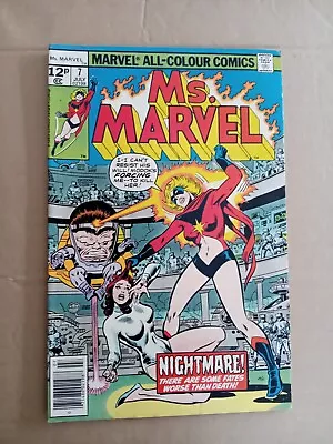 Buy Ms Marvel No 7.  M.O.D.O.K.  Appearance. UK  Price. F+.  1977 Marvel Comic • 7.50£
