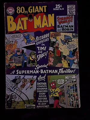 Buy EIGHTY PAGE GIANT BATMAN #12  Good DC COMICS JULY 1965 * • 30£