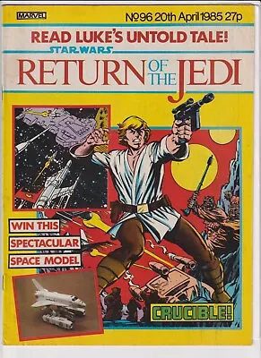 Buy (-0-) Star Wars No 96 20TH APRIL 1985 RETURN OF JEDI Original UK Comic Weekly • 5.95£