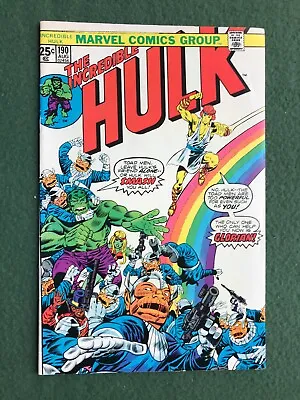 Buy Incredible Hulk #190 Bronze Age Marvel Comics Green Goliath Smash F/vf • 11.99£