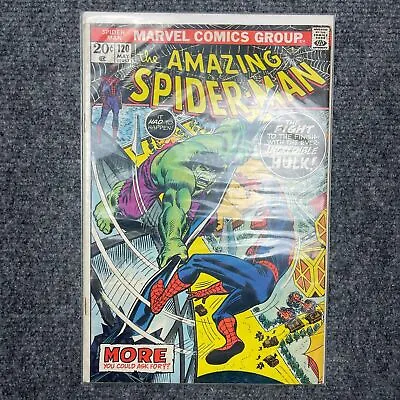 Buy The Amazing Spider Man 120 Spidey Vs. Hulk Battle Cover Marvel Comic Book • 100.26£