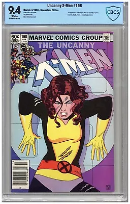 Buy Uncanny X-Men  # 168   CBCS   9.4   NM   White Pgs   4/83   Newsstand Edition  1 • 102.91£
