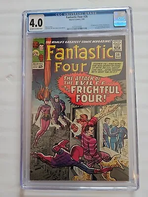 Buy Fantastic Four #36 CGC 4.5 1st Frightful Four & 1st Medusa Appearance • 116.62£