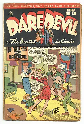 Buy Daredevil #48 2.0 Lev Gleason Charles Biro Cover Tan Pgs 1948 • 28.46£