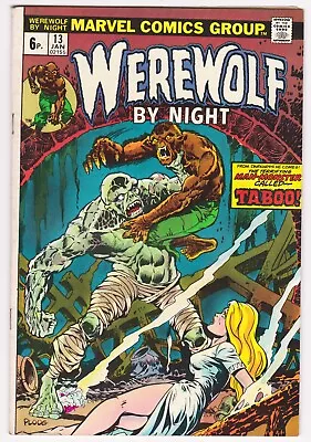 Buy Werewolf By Night 13 From 1974 1st Appearance Of Topaz & Taboo Bronze Age Marvel • 15£