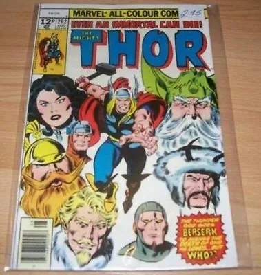 Buy Thor (1962-1996 1st Series ) #262...Published August 1977 By Marvel  • 13.95£
