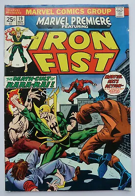 Buy Marvel Premiere #19 Featuring Iron Fist - 1st App Collen Wing Nov 1974 F/VF 7.0 • 38.95£