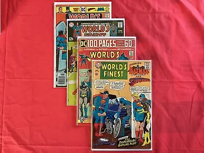 Buy Worlds Finest Comics Lot DC #169, 185, 226 And 240 Superman And Batman • 30.37£