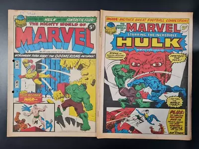 Buy The Mighty World Of Marvel Starring Hulk / Avengers #37 & #38 Marvel Uk 1973 • 0.99£