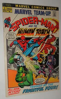 Buy Marvel Team Up #2 Spider-man  Human Torch  1972 Frightful 4 F/vf But Staple Pull • 34.70£