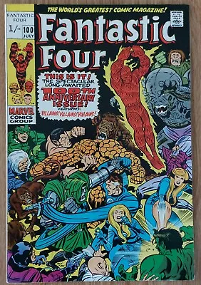 Buy Fantastic Four 100 VF £80 1970. Postage On 1-5 Comics 2.95 • 80£