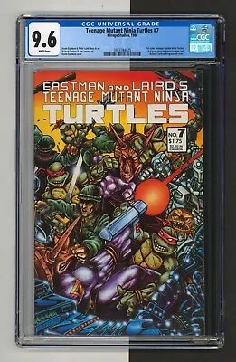 Buy Teenage Mutant Ninja Turtles #7, CGC 9.6, Eastman, White Pages, Key, Mirage 1986 • 96.42£