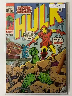Buy Incredible Hulk #131 VF 8.0! Classic Iron Man Battle! • 66.36£