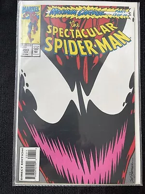 Buy Spectacular Spider-Man #203 NM- Maximum Carnage Venom Shriek Iron Fist Deathlok • 6.32£