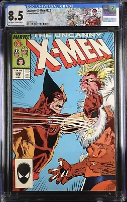 Buy UNCANNY X-MEN #222 (1987) CGC 8.5 ❌ OW/W Pages ❌ Wolverine Vs. Sabretooth ❌ • 31.58£