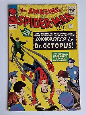 Buy Amazing Spider-man #12 Vg+ (4.5) May 1964 Dr Octopus Marvel Comics ** • 429.99£