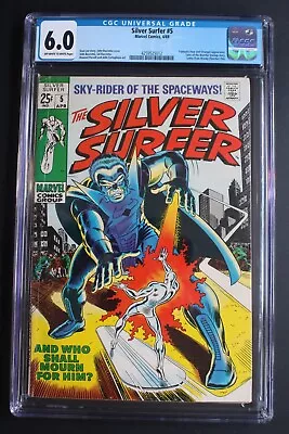 Buy Silver Surfer #5 Vs Stranger 1969 Fantastic Four Watcher 1st GHOST LIGHT CGC 6.0 • 98.95£