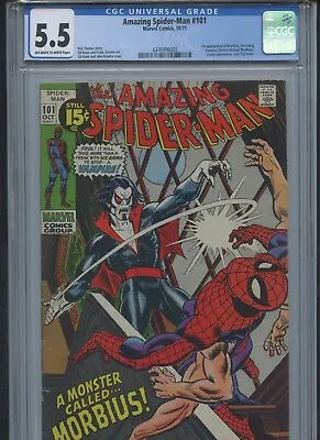 Buy Amazing Spider-Man #101 1971 CGC 5.5(1st App Of Morbius)(Newton Rings On Cover)* • 178.10£