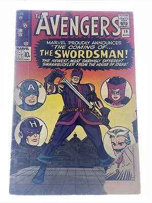 Buy Avengers #19 Marvel Comics Aug 1965 1st App The Swordsman Cover Piece Missing • 54.95£