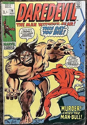 Buy Daredevil #79 - Man-Bull Appearance! - (Marvel 1971) • 8.99£