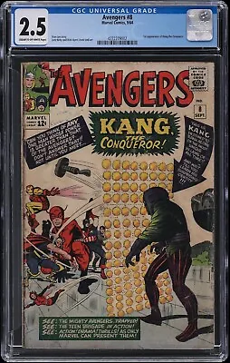 Buy 1964 Marvel Avengers #8 CGC 2.5 1st Appearance Of Kang The Conqueror • 273.06£