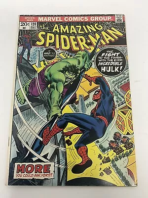 Buy Amazing Spider-Man #120 Marvel 1973. VF Cond.  Incredible Hulk Appearance Fight • 51.38£