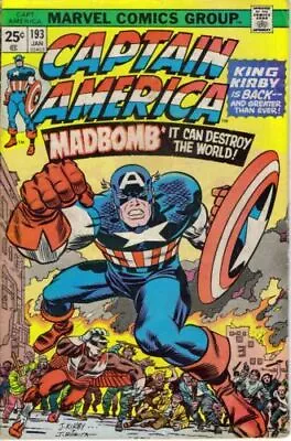 Buy Marvel Comics Captain America Vol 1 #193A 1976 5.0 VG/FN 🔑 • 23.25£