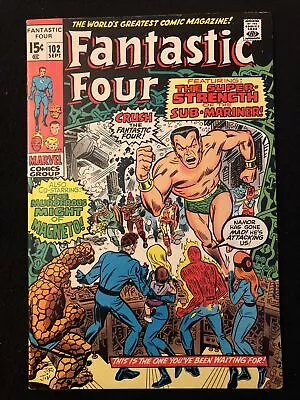 Buy Fantastic Four 102 7.5 8.0 Marvel 1970 Magneto Mylite 2 Double Boarded Fh • 33.99£