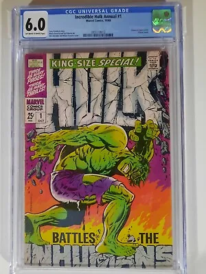 Buy INCREDIBLE HULK ANNUAL #1  CGC 6.0.  Off White-White Pages • 239.85£