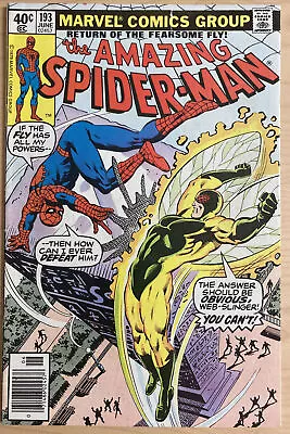 Buy Amazing Spider-Man 193 June 1979 Human Fly Appearance Marv Wolfman Keith Pollard • 19.99£