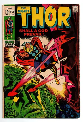 Buy The Mighty Thor #161 - Origin Of Galactus - Ego Vs Galactus - KEY - 1969 - VG/FN • 39.71£