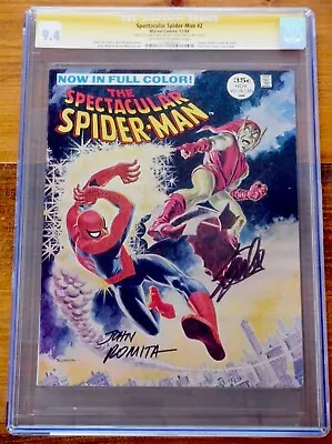 Buy Spectacular Spider-man #2 1968 Cgc 9.4 Signature Series Signed Stan Lee & Romita • 1,399.95£
