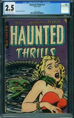 Buy Haunted Thrills 14 Cgc 2.5 Off White To White Pages 1954 Only 17  Graded Rare B1 • 477.98£