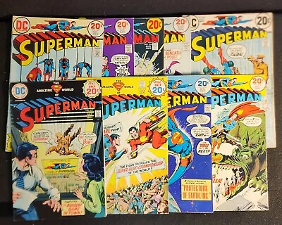 Buy Superman 10 Issue Lot #265-271, 274, 276, 277 (DC 1974) Nick Cardy • 31.67£