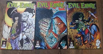 Buy Evil Ernie 1,2,3 Chrome Chaos Comics German UNREAD 1998 • 5.15£