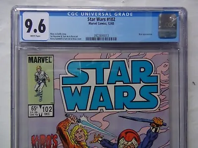 Buy Star Wars 102 (Marvel 12/85) CGC 9.6 WHITE PAGES (Direct) • 71.20£